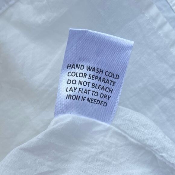 SeaShell Delray Long Sleeve White Cotton Shirt Button Down Dress - Size Small - Picture 8 of 9